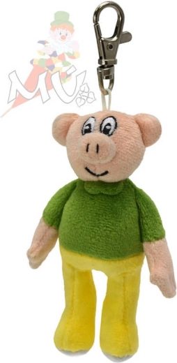 Pendentif en peluche Bobík de Čtyřlístek avec mousqueton, 12 cm