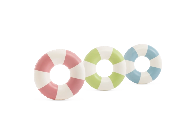 Bouée gonflable Coastal Cabana rayée 91 cm