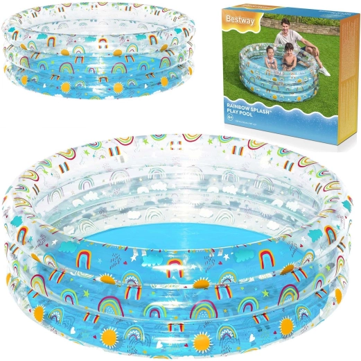 Piscine gonflable pour enfants Arc-en-ciel 150 × 53 cm Bestway