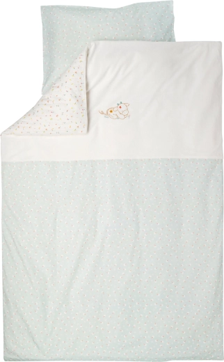 Nattou parure de lit 2 pièces pour lit bébé 100 × 140 cm et 40 × 60 cm Mila, Zoe & Lana