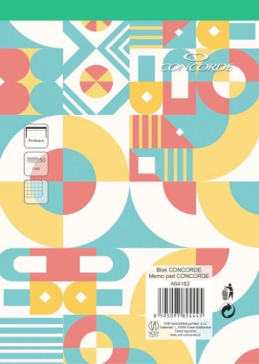 Bloc A4 quadrillé, 50 feuilles