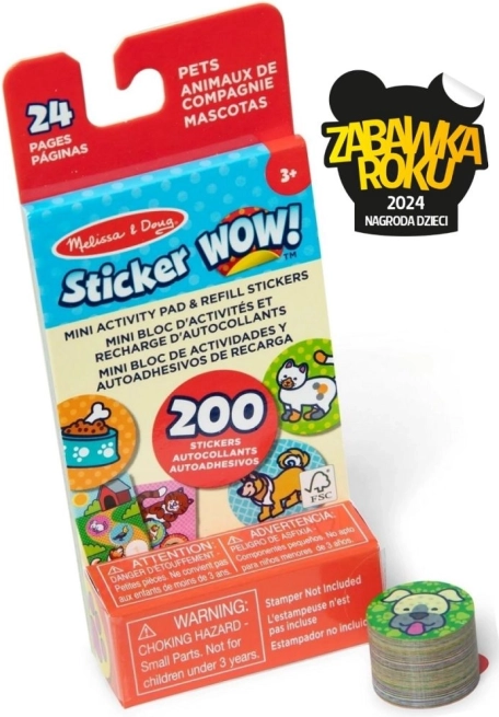 Sticker Wow recharge de rechange + mini‑livret – animaux domestiques