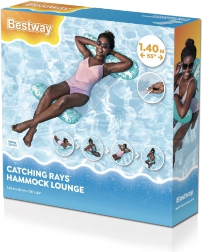 Hamac gonflable pour l’eau avec accoudoirs souples et maille