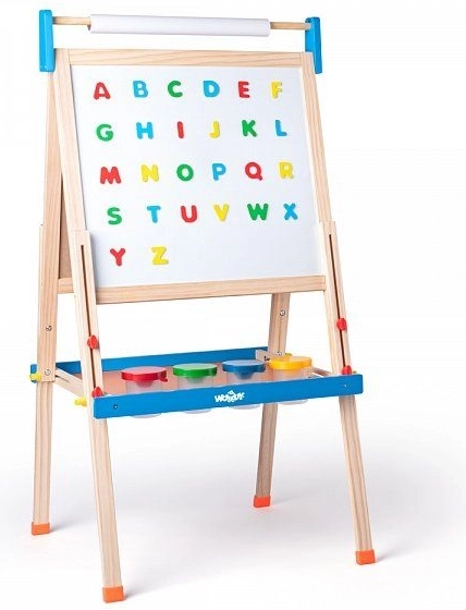 Tableau pour enfants double face magnétique et à craie