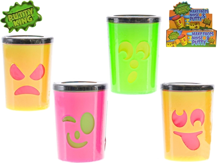 Slime Putty King avec visage – pâte qui pète en gobelet