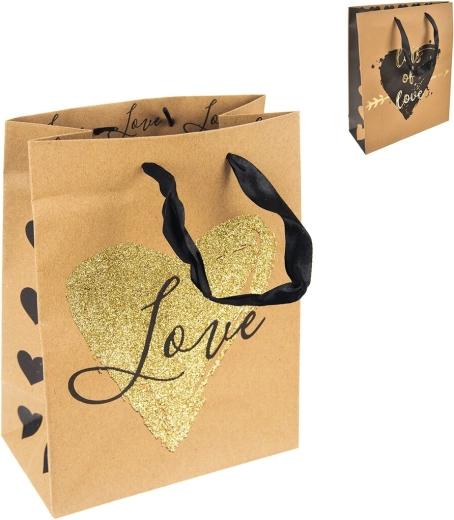 Sac cadeau LOVE 18 × 10 × 23 cm (3 variantes)