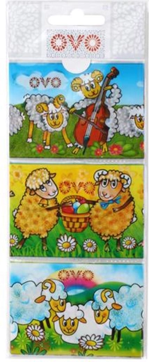 Manchons thermorétractables pour œufs de Pâques Agneaux, 9 pcs