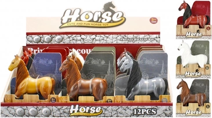 Petit cheval en plastique avec crinière - 1 pièce