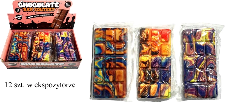 Gniotek anti-stress à presser en forme de chocolat - 1 pièce