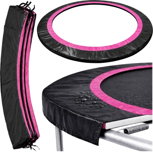 Housse de protection des ressorts pour trampoline Sport Max 183 cm, noire et rose
