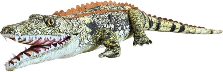 Crocodile en peluche gris 90 cm