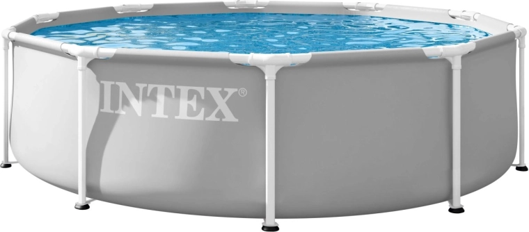 Piscine de jardin Intex à structure tubulaire 305 × 76 cm grise