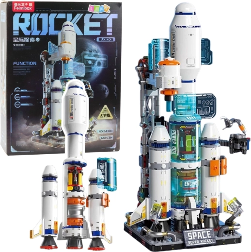 jeu de construction fusée spatiale et station spatiale, 815 pièces