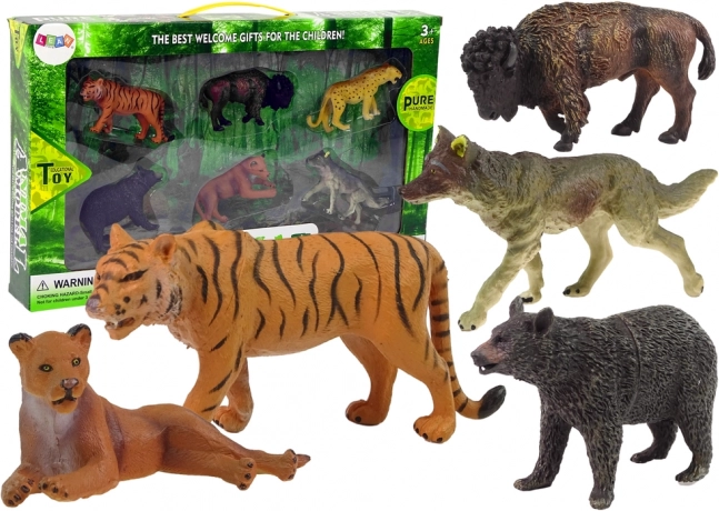 Ensemble de figurines d’animaux africains et de la forêt