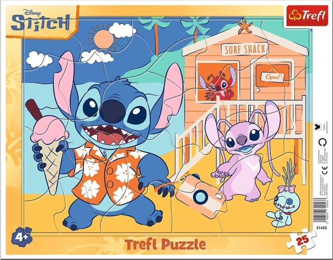 Puzzle Trefl Stitch joyeux – 25 pièces