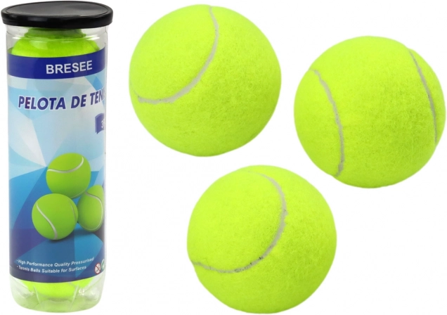 Balles de tennis jaunes lot de 3 pcs