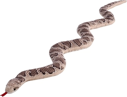Serpent décoratif marron à motif zigzag de 100 cm