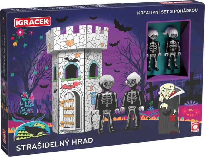 EFKO Igráček château hanté, coffret créatif avec 2 figurines et un conte