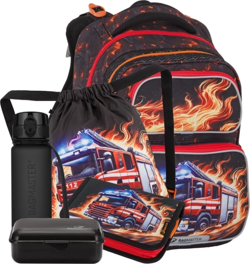 Ensemble scolaire Bagmaster pour fille DOPI – pompiers, pour la 1re à la 3e classe