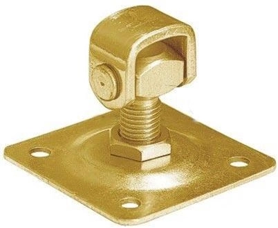 Charnière réglable à visser M20 × 100 mm, zinguée jaune