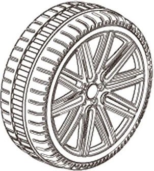 Roues avant pour voiture électrique pour enfants Audi TTS (2 pcs)