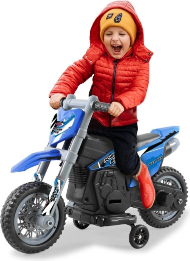 Moto électrique pour enfants Power Bike bleue 6 V