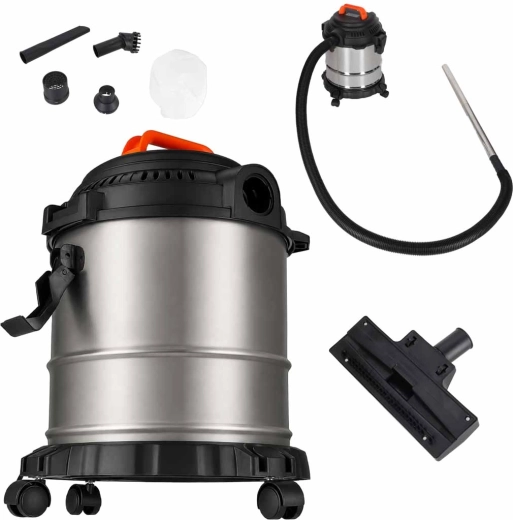 Aspirateur d’atelier pour cendres et aspiration humide et sèche avec fonction soufflage 20 l 2000 W