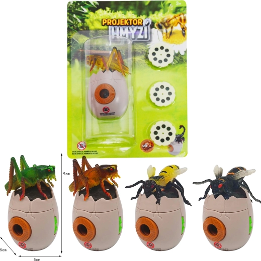 Projecteur d’insectes en forme d’œuf avec 3 disques interchangeables - 1 pièce