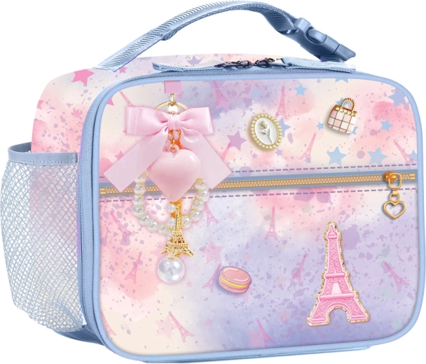 Sac isotherme enfant pour déjeuner avec porte-clés Paris étoilé