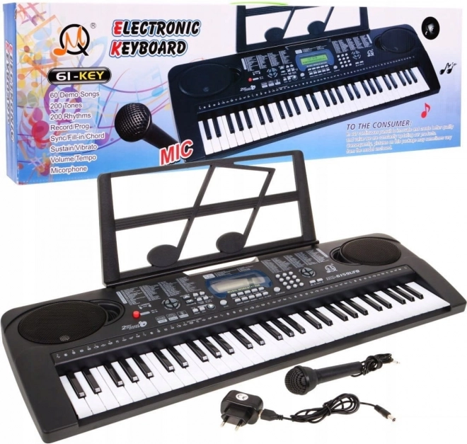 Clavier pour enfants avec microphone et pupitre