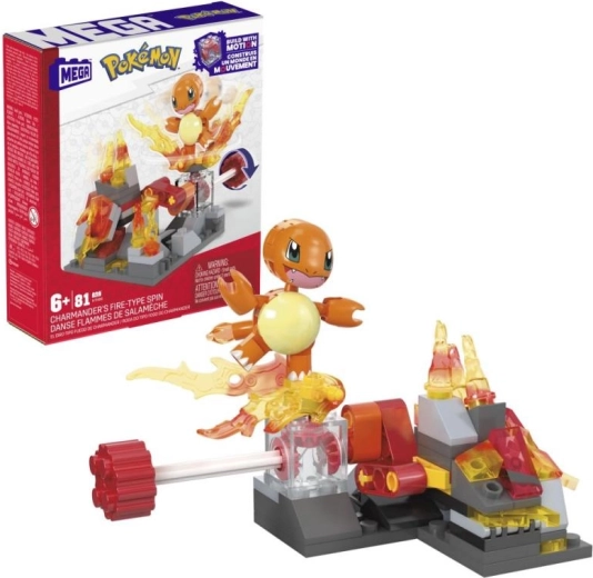 Mega Pokémon Charmander – attaque de feu set de construction