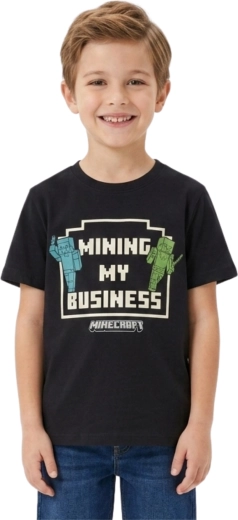 T-shirt enfant en coton Minecraft Creeper vert