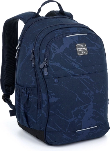 Sac à dos étudiant Topgal RUBI bleu marbré