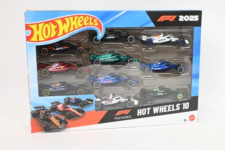 Hot Wheels lot de voitures Formule 1 Race Team – 10 pièces