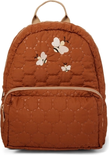 Sac à dos enfant matelassé NuuRo Nikki caramel café