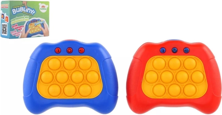 Jeu électronique pop-it Bubble Pops – bulles lumineuses, 4 modes de jeu, 2 couleurs