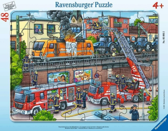 RAVENSBURGER Puzzle Pompiers en action 48 pièces