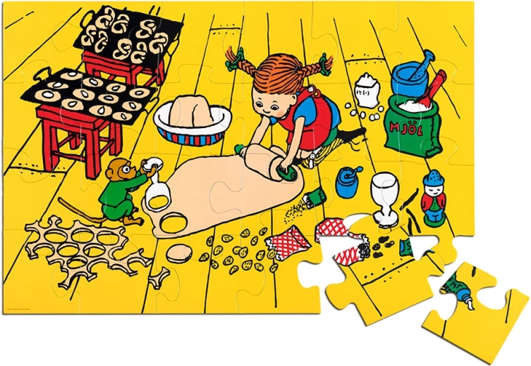 Puzzle de sol Pippi Longue Chaussette – 24 pièces