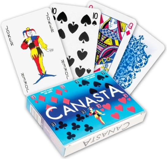 Cartes à jouer Canasta dans une boîte en carton