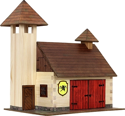 Maquette en bois à coller HOBBY KITS – caserne de pompiers 1:32