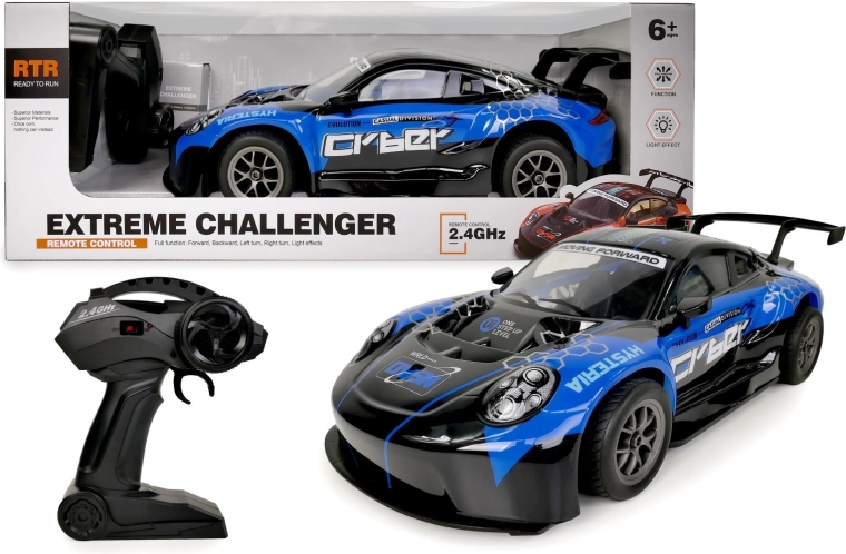 Voiture RC bleue télécommandée 48 cm 1:8 - 1 pièce