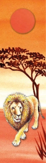 Akim marque-page 3D safari lion 21 cm - 1 pièce