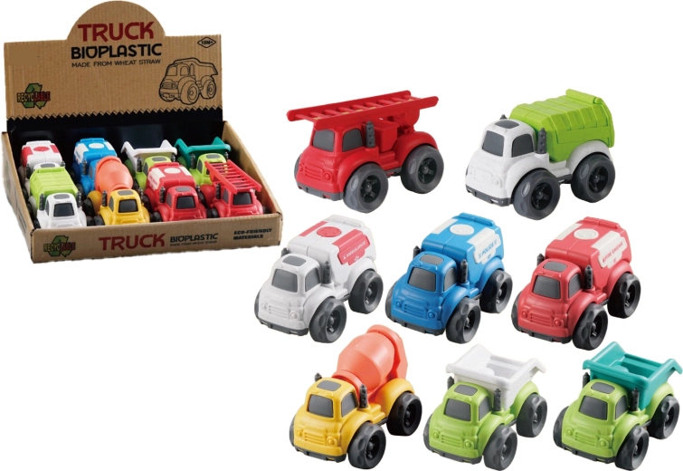 Mini véhicules de chantier en bioplastique pour tout-petits 10 cm