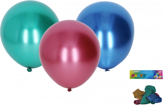 Ballons gonflables 25 cm, lot de 5 pièces, chromés