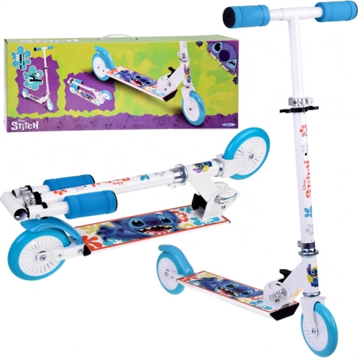 Trottinette pliable Disney STITCH blanche pour enfants jusqu’à 50 kg