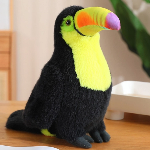 Toucan en peluche 30 cm – jaune