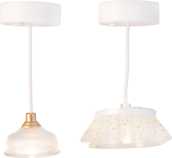 Lampes suspendues Lundby pour maison de poupée - 2 pièces