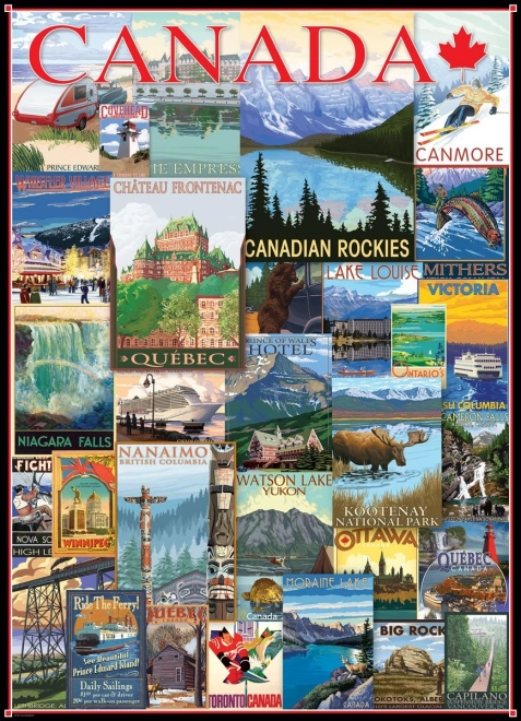 EUROGRAPHICS Puzzle Affiches de voyage au Canada 1000 pièces