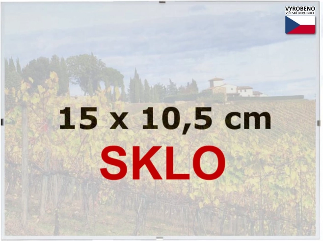 Cadre Euroclip 15x10,5cm verre