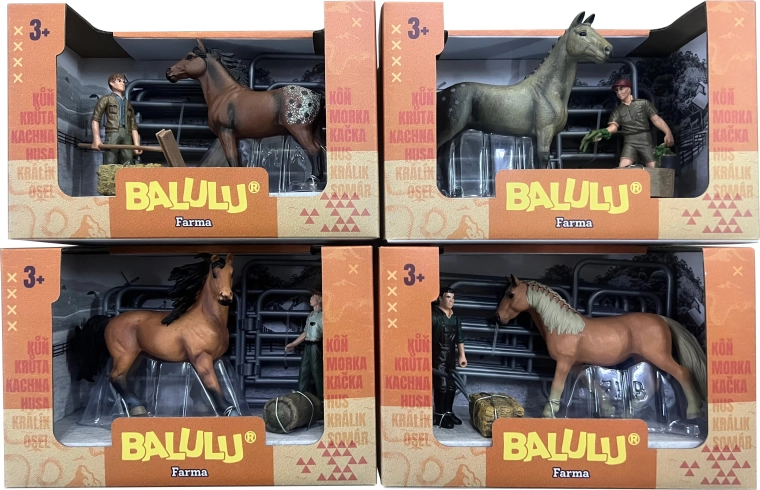 BALULU set de jeu cheval avec soigneur et accessoires - 1 pièce